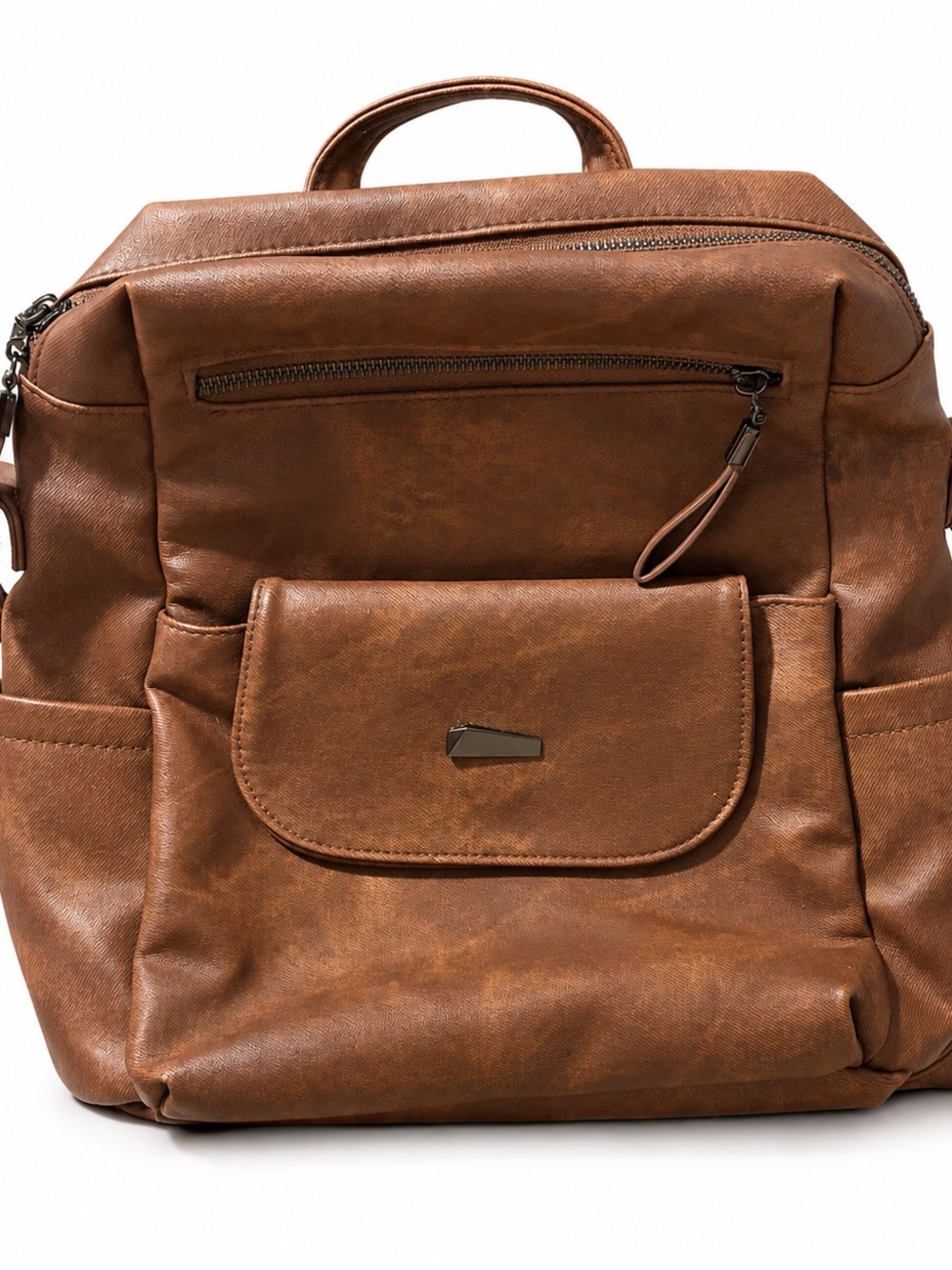 Amazon Brown Faux Leather Women's Backpack